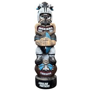 Carolina Panthers NFL Tiki Totem Statue Forever Collectibles 16 inch Resin Decor